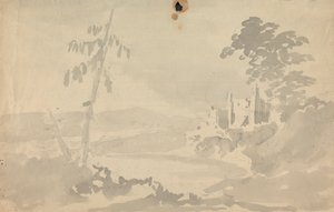Kale ve Nehir Manzarası by Rev. William Gilpin