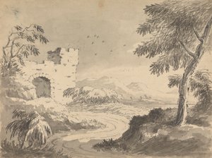 Manastıra Giden Yollu Manzara by Rev. William Gilpin