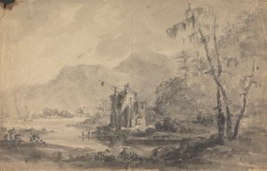 Kaleler ile Nehir Manzarası by Rev. William Gilpin