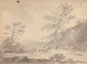 Bir Manzarada İki Ağaç by Rev. William Gilpin