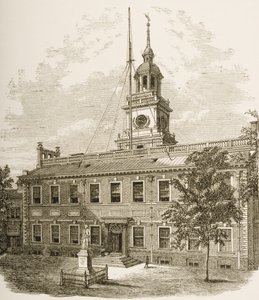 County Court House veya Independence Hall, Philadelphia Pennsylvania, c.1880 by Reverend Samuel Manning