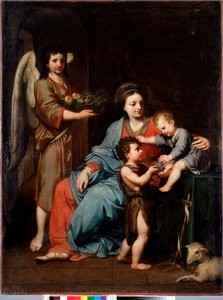 Bakire ve St John Baptist ile çocuk Resim Reynaud Levieux (1613-1699) 17. yüzyıl Güneş 108x76 cm Genler, Musei di Strada Nuova (eski Palazzo Bianco)