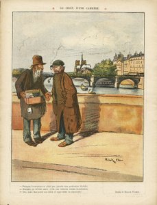 Ricardo Flores (1878-1918) çizimi, Le Rire, 06/03/09 - Kariyer seçimi - Paris, Mimarlık Kentsel planlama, Misere, Köprü, Nehir Nehri, Kiliseler Katedraller, Seine (nehir)