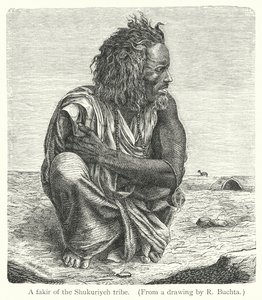 Şukuriye kabilesinden bir fakir (gravür) by Richard (after) Buchta