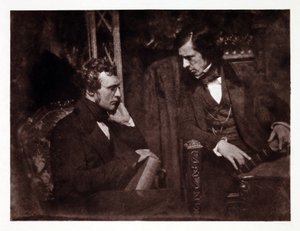 Konuşan iki adam: Doktor Samuel Brown (1817-1856) ve Rahip George Gilfillan (1813-1878), 1840 dolaylarında fotoğraf by John Pardon