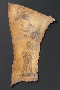 Harlequin ile dövmeli insan derisi ve Samson, Fransız figürü
