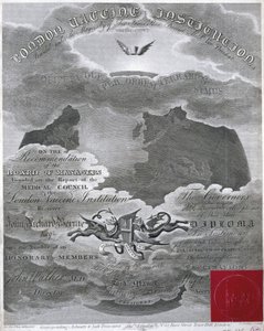 Bağışıklama Londra Aşı Kurumu sertifikası by John Pardon