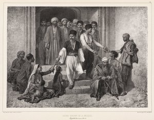 Camiden çıkan Tatarlar, Baghtcheh-Sarai, Kırım by John Pardon