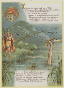 Richard Andre, King Arthur ve Excalibur (renkli taş) tarafından Upstream