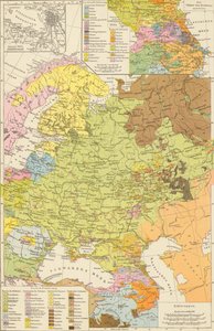 Andree, Richard. Volkerkarte von Russland. 1881 A by Richard Andree