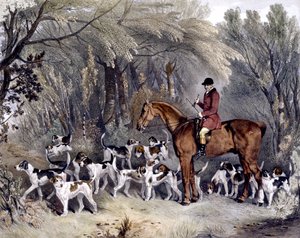 W. Head, Huntsman to the Donnington Hounds, J.W. Giles (1801-70) 1837 (renkli taş) by Richard Barrett (after) Davis