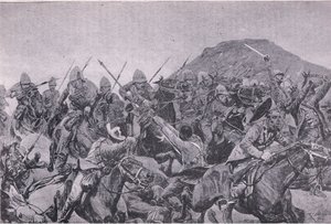Elandslaagte Savaşı: süvari hücumu (lito) by Richard Caton II Woodville
