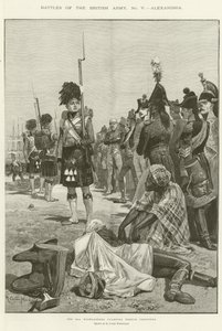 Fransız mahkumları koruyan 42. Highlanders