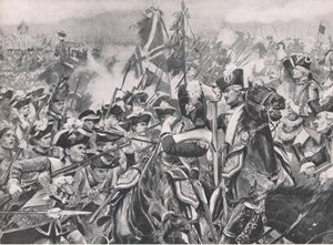 Minden Muharebesi, 1 Ağustos 1759, İngiliz Kara ve Deniz Savaşlarından bir çizim, 1915 by Richard Caton Woodville junior