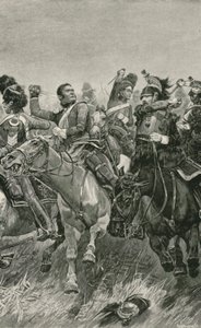 The Gallant Charge of the Scots Greys at the Battle of Waterloo  by Richard Caton Woodville junior