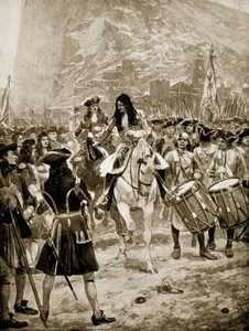 Cebelitarık'ın İngilizlere teslimi, 24 Temmuz 1704, 'Hutchinson's Story of the British Nation'dan bir örnek, c.1923 by Richard Caton Woodville junior