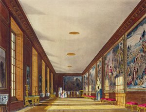 The Ball Room, Hampton Court, Richard Reeve (d.1780), William Henry Pyne (1769-1843), 1819 tarafından oyulmuş 