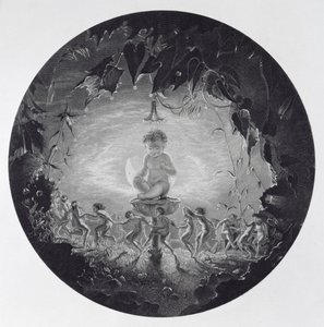 Puck ve Periler, William Home Lizars (1788-1859) tarafından oyulmuş by Richard Dadd