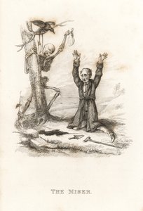 Ölümün ve cimrinin iskeleti. ,1827 (gravür)