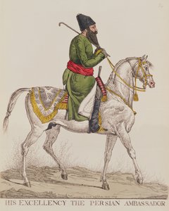 Ekselansları İran Büyükelçisi Mirza Abul Hassan Khan Londra'ya İkinci Büyükelçilik Ziyareti Sırasında, 1819 (baskı)