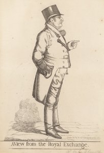 Lee La Chamette (ö.1817); Kraliyet Borsası'ndan bir görünüm, 1817 by Richard Dighton