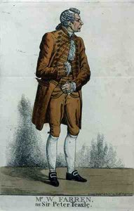 Bay William Farren (1786-1861) Sir Peter Teazle olarak by Richard Dighton