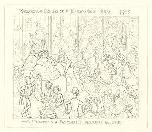 1849, Modaya Uygun Bir Tuhafiye Dükkanı Beklentisi by Richard Doyle