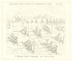 1849, Richmond açıklarında punt balıkçılığı sporu by Richard Doyle