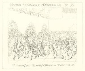 1849, Westminster Hall, Açılış dönemi töreni by Richard Doyle