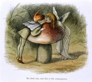 Bir elf ve bir peri öpücüğü by Richard Doyle