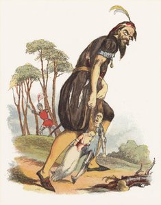 Jack The Giant Killer için çizim (renkli taş) by Richard Doyle