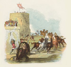 Jack The Giant Killer (renkli taş) için çizim by Richard Doyle