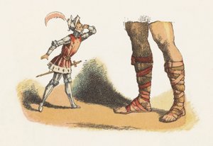 Jack The Giant Killer (renkli taş) için çizim by Richard Doyle