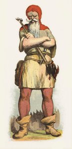Jack The Giant Killer için çizim (renkli taş) by Richard Doyle