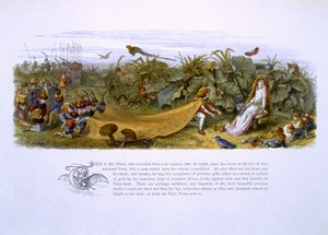 William Allingham ve Andrew Lang'in 'Peri Ülkesinde: Elf Dünyasından Bir Dizi Resim'den Çizimler by Richard Doyle