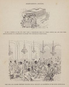 Bay Brown, Jones ve Robinson'ın Amerikan Turu'ndan bir sayfa (gravür) by Richard Doyle
