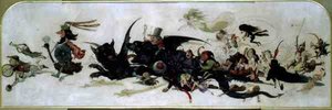 Havada Yolculuk (kağıt üzerine sulu boya) by Richard Doyle
