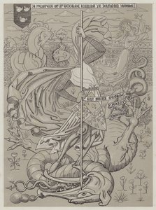 Aziz George Ejderhayı Öldürüyor (aquatint) by Richard Doyle
