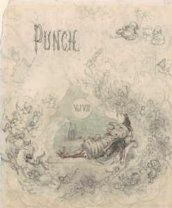 Punch için başlık sayfası, cilt. 8. by Richard Doyle