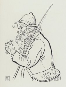 Balıkçı ve Küçük Balık (gravür) by Richard Heighway