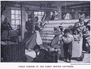 İlk tekstil fabrikalarında çocuk işçiliği, 1950 dolayları