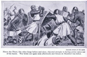 Henry III, gücünün elinden alınmasına şiddetle karşı çıktı. Savaş patlak verdi ve Simon de Monford öldürüldü, 1950 dolayları