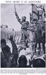Kral Henry, Agincourt'ta MS 1415, c.1950 by Richard Henry Brock