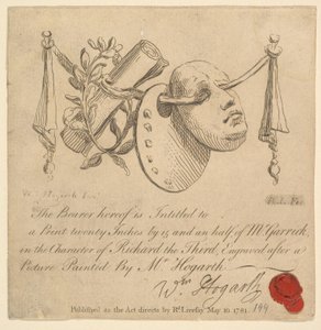 Maske ve Palet, 1781.