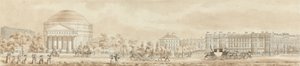 Regent's Park, Londra, Colosseum, Clergy's Orphans' School ve St. Andrew's Place, Figürler ve Arabalarla