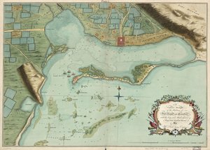 Port Royal ve Kingston limanlarının doğru bir taslağı, anahtarlar ve sürüler bitişik ve c. Bay Richd Jones, mühendis tarafından geç yapılan doğru bir anketten. by Richard; Mynde Jones