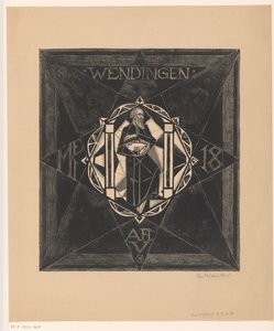 Kapak tasarımı: Wengen, 1918 by Richard Nicolaüs Roland Holst (signed by artist)