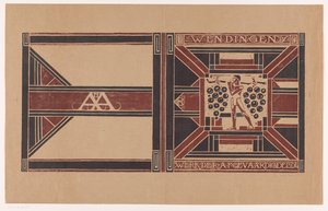 Kapak tasarımı: Wendergen, 1921 Werk der vekil üyeler (nesne üzerindeki başlık) by Richard Nicolaüs Roland Holst (signed by artist)