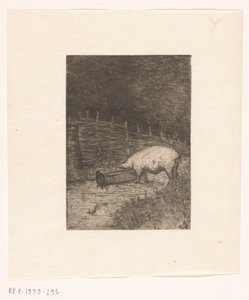 Bir çukurdan yemek domuz yavrusu by Richard Nicolaüs Roland Holst