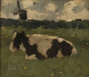 Değirmenle Dinlenen İnek by Richard Nicolaüs Roland Holst